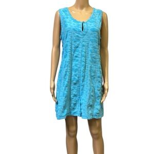 Delicates Spa Turquoise Formfit Swim Shorts Romper Beach Coverup Size 14